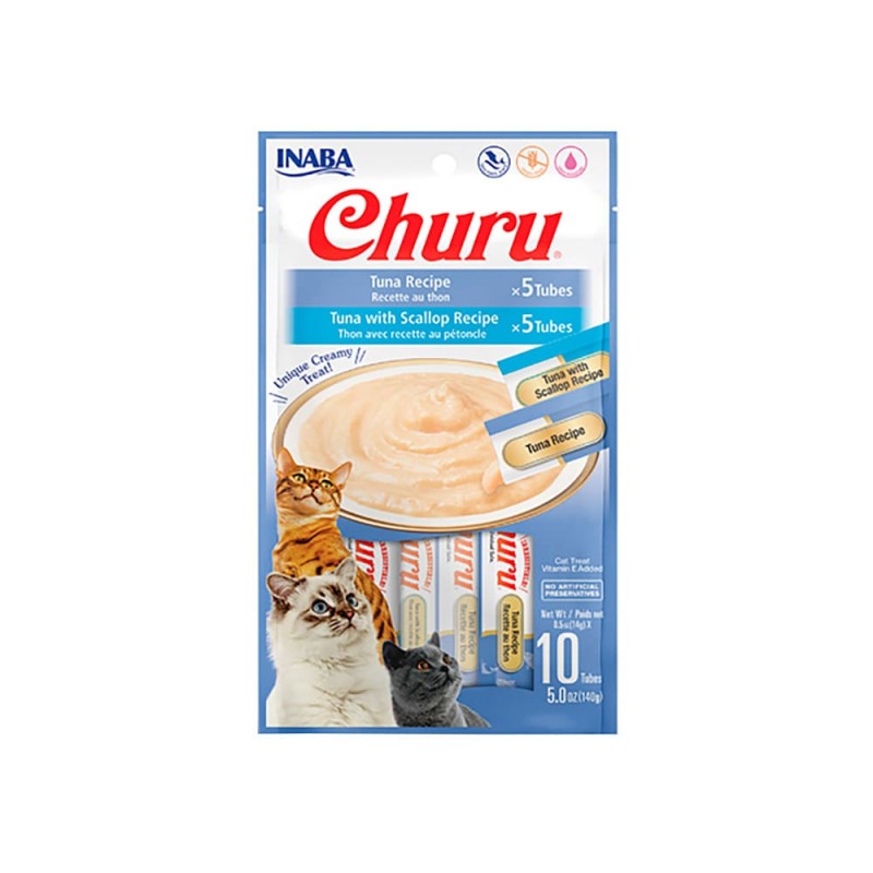 Churu Snack surtidos de Atún y Atún con Vieira x 10 Unds