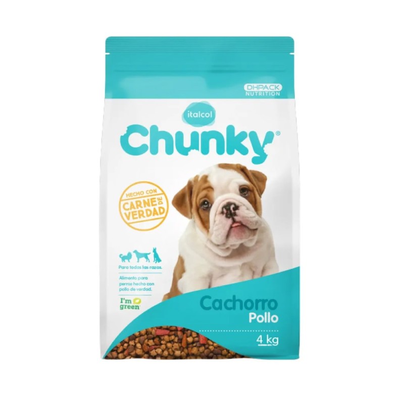 Chunky Perros Cachorros Pollo y Arroz 4 Kg