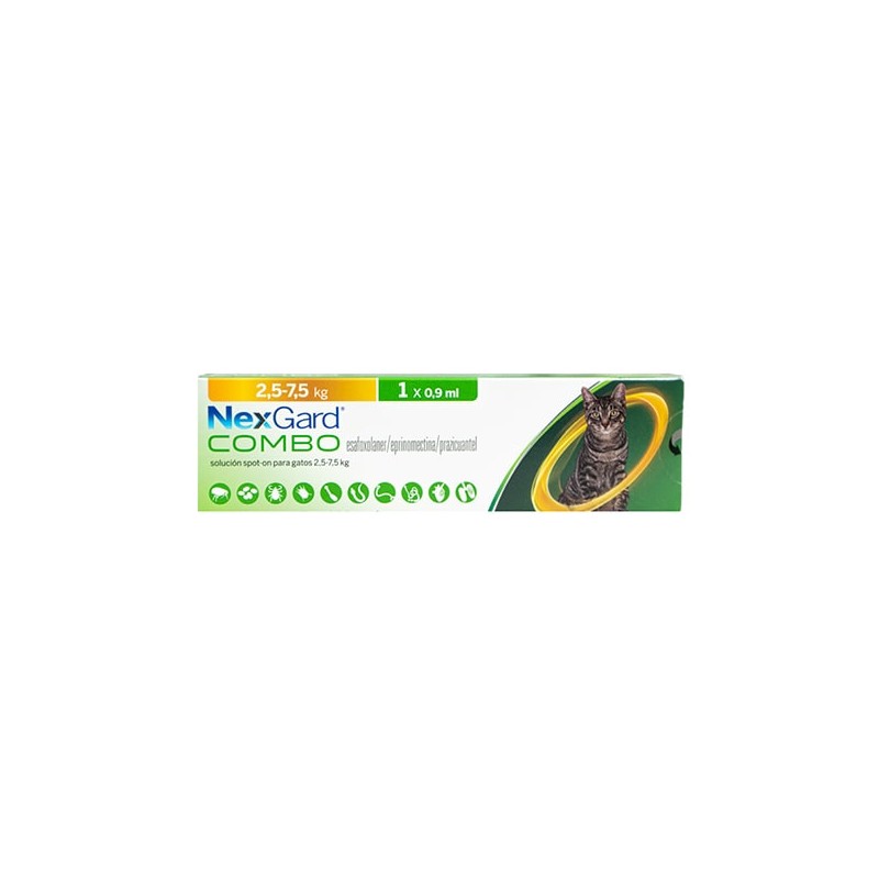 Nexgard Combo L 1 x 0.9 ml para Gatos de 2.5 a 7.5 Kg