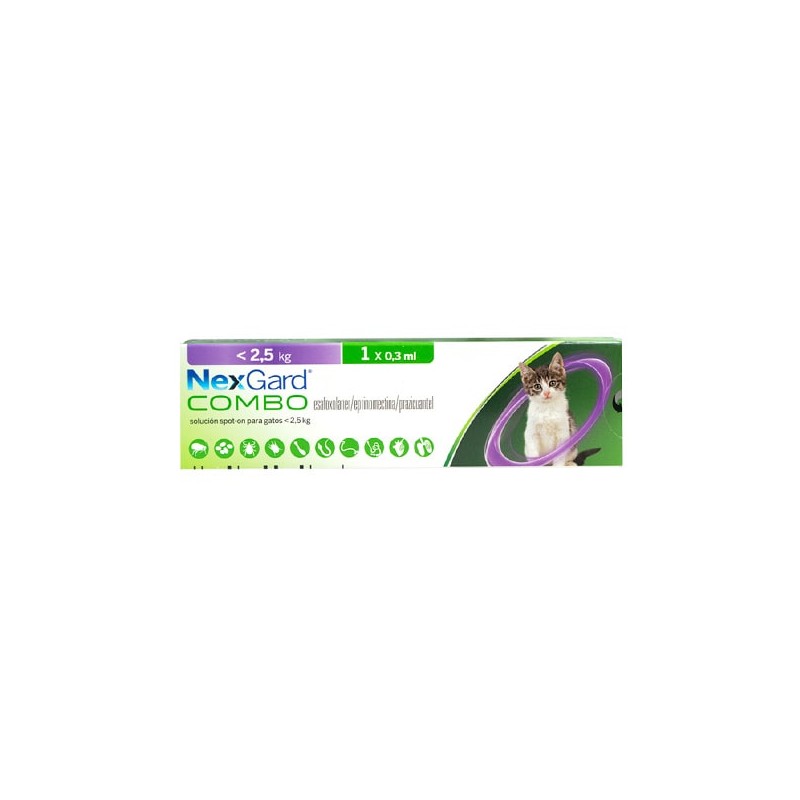 Nexgard Combo S 1 x 0.3 ml para Gatos de hasta 2.5 Kg