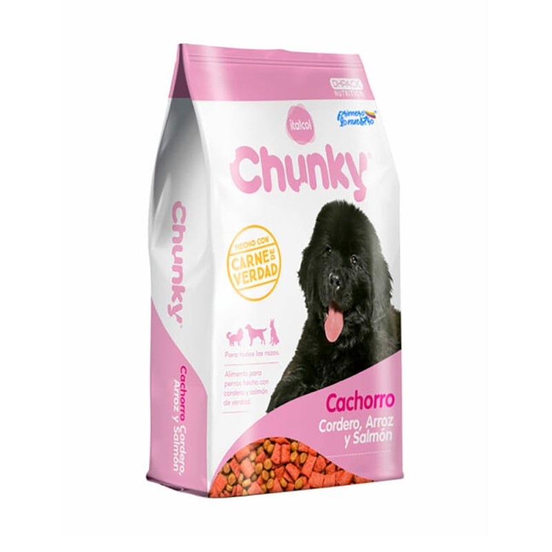 Chunky Perros Cachorros Cordero, Arroz y Salmón 8 Kg