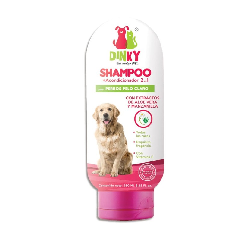 Shampoo para Perros. Pelo Claro. Dinky. 250 ml.