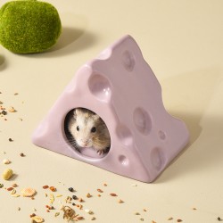 Casita refrigerante forma de queso para hamster