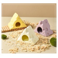 Casita refrigerante forma de queso para hamster