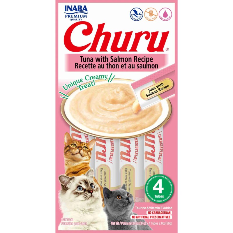 CHURU GATO RECETA DE ATÚN CON SALMÓN X 4 STICKS