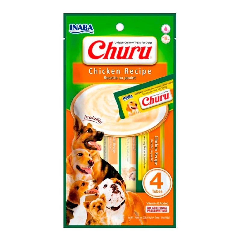 CHURU PERRO SABOR A POLLO 56 GR 4 UND