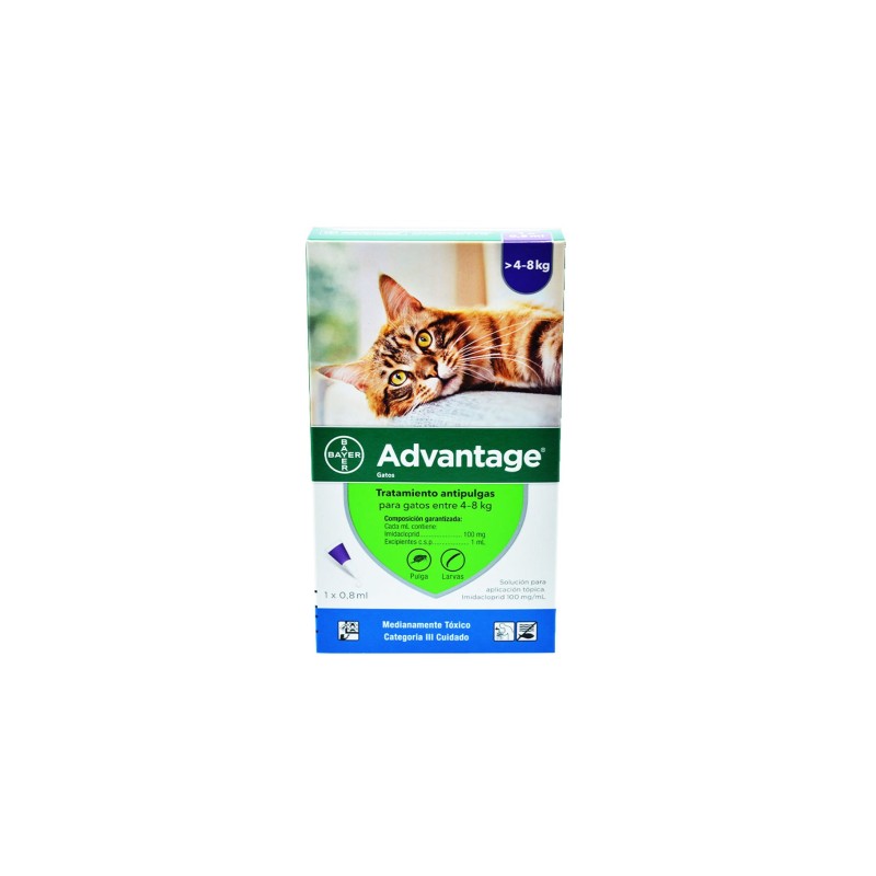 Advantage Antipulgas para gatos (de 4 a 8 Kg) Pipeta por 0.8 ml