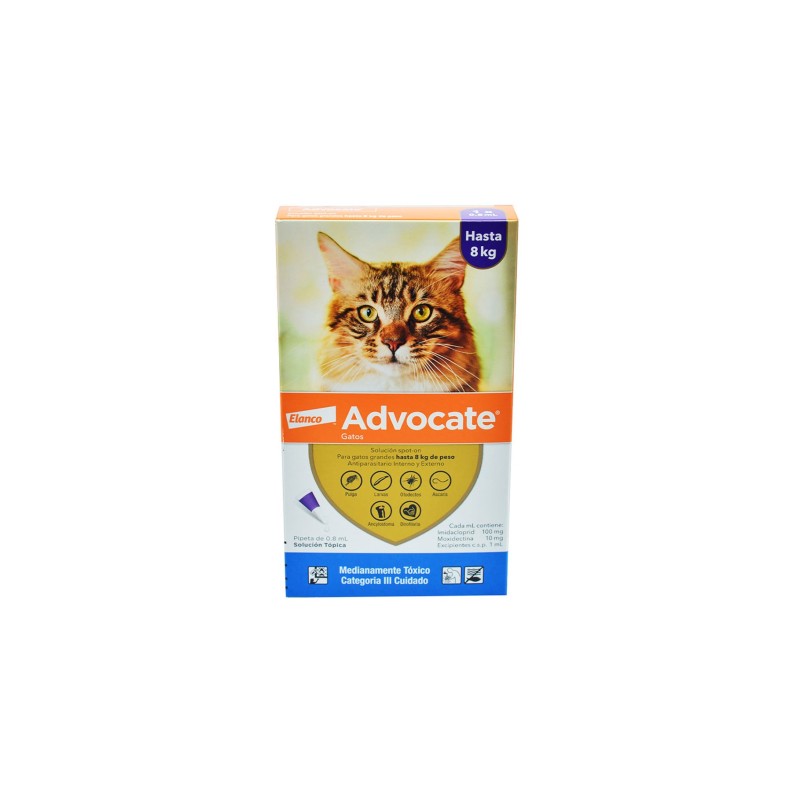 Advocate Antiparasitario para gatos (hasta 8 Kg)