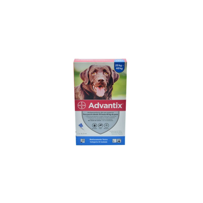 Advantix Antiparasitario para perros (de 25 a 40 Kg) Pipeta por 4 ml