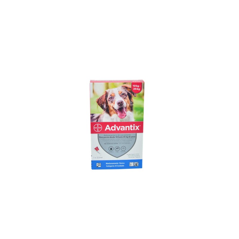 Advantix Antiparasitario para perros (de 10 a 25 Kg) Pipeta por 2.5 ml